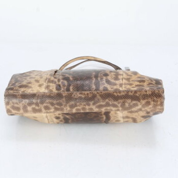 Gucci Lizard Leather Shoulder Bag Tote Beige - Picture 8 of 11